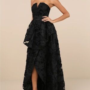 Unique Lulu's Black Strapless Dress